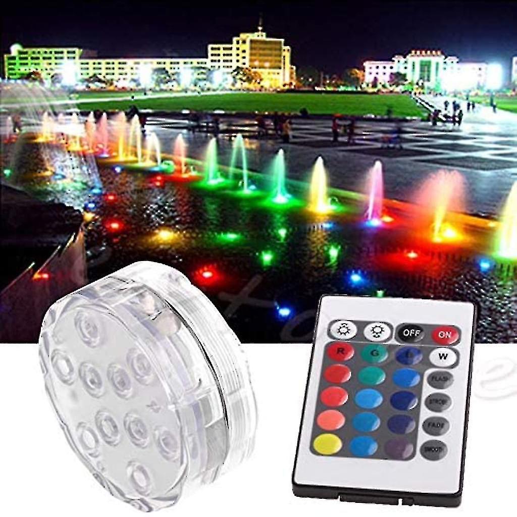 Underwater Led Light 4 Pieces With Remote Control， Waterproof