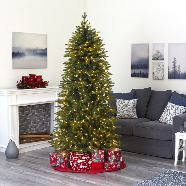 7' Belgium Fir Natural Look Christmas Tree with 500 Clear LED Lights