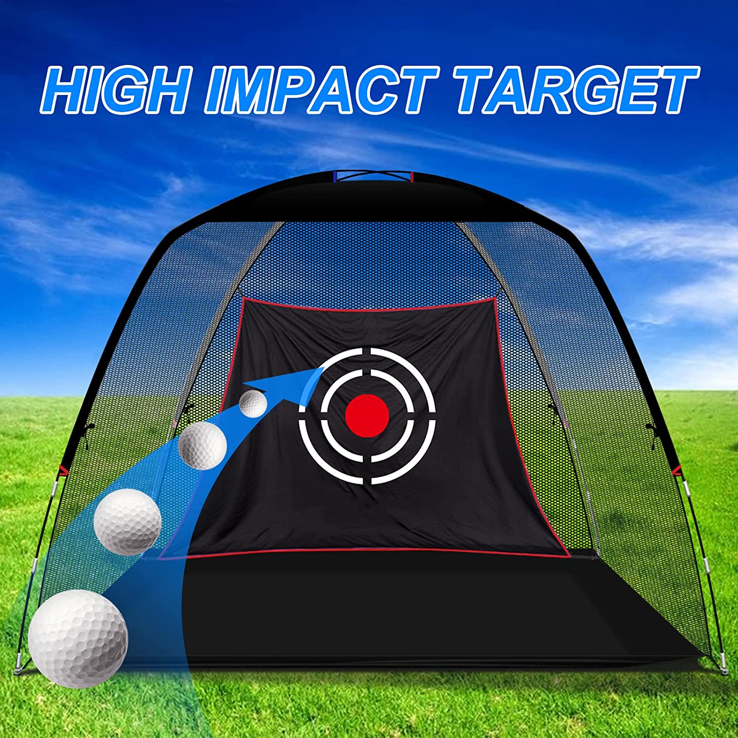 ANDGOAL  Golf Driving Net Indoor Outdoor Backyard Golf Hitting Training Net ， Golf Driving Hitting Net Golf Training Swing Net Golf Practice Net Driving Range