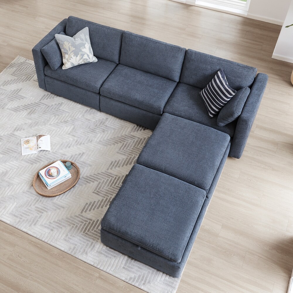 Celia Oversized Modular Sectional Fabric Sofa Set