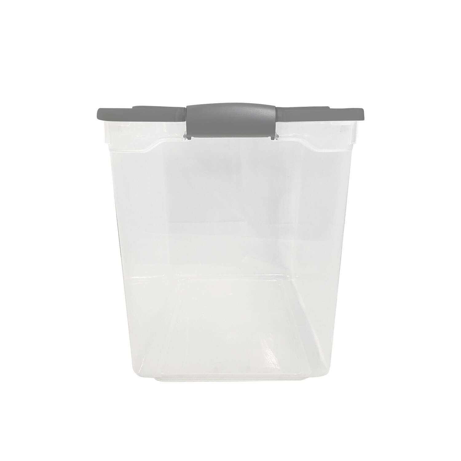 Homz Latching 112 qt Black/Clear Storage Tote 18.25 in. H X 16 in. W X 28.75 in. D Stackable