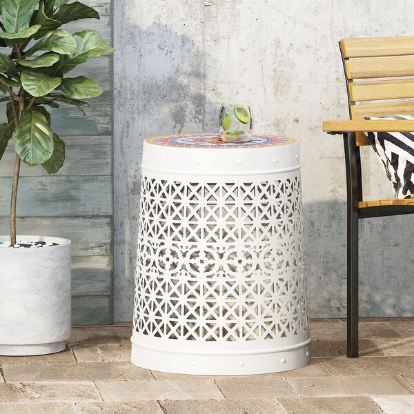 Lace Cut Design Metal Frame SIDE TABLE