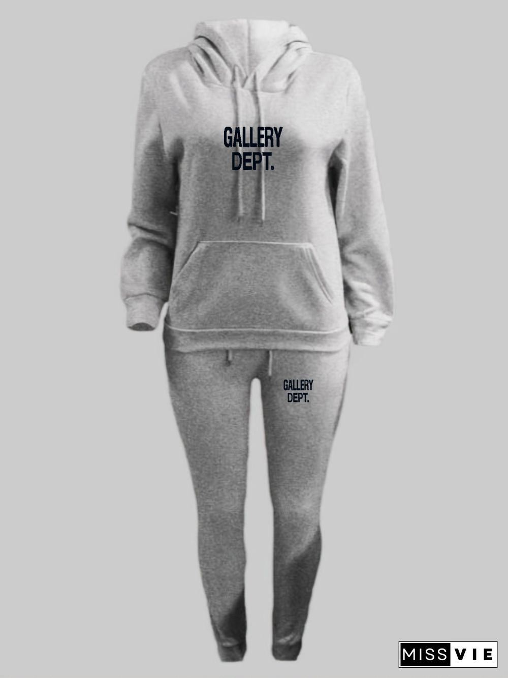 XS Winter Clothes Letter Printed Hoodies Jogging Pants Set