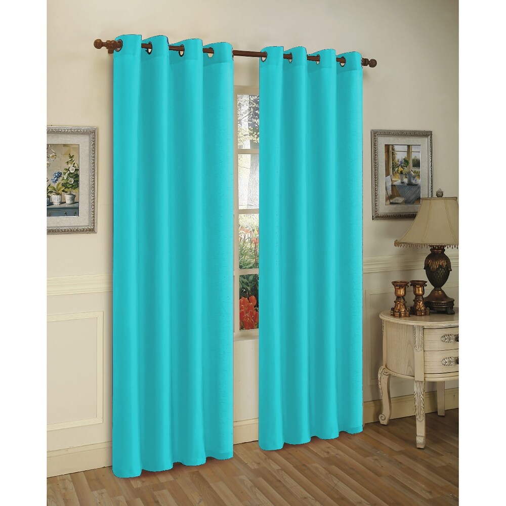 Mira Faux Silk Grommet Window Panel  55x84 Inches