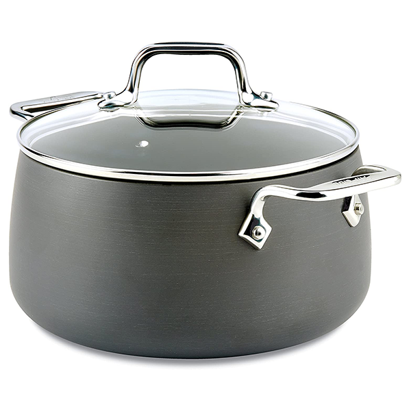 All-Clad HA1 Hard Anodized Nonstick 4 Quart Soup Pot with Lid