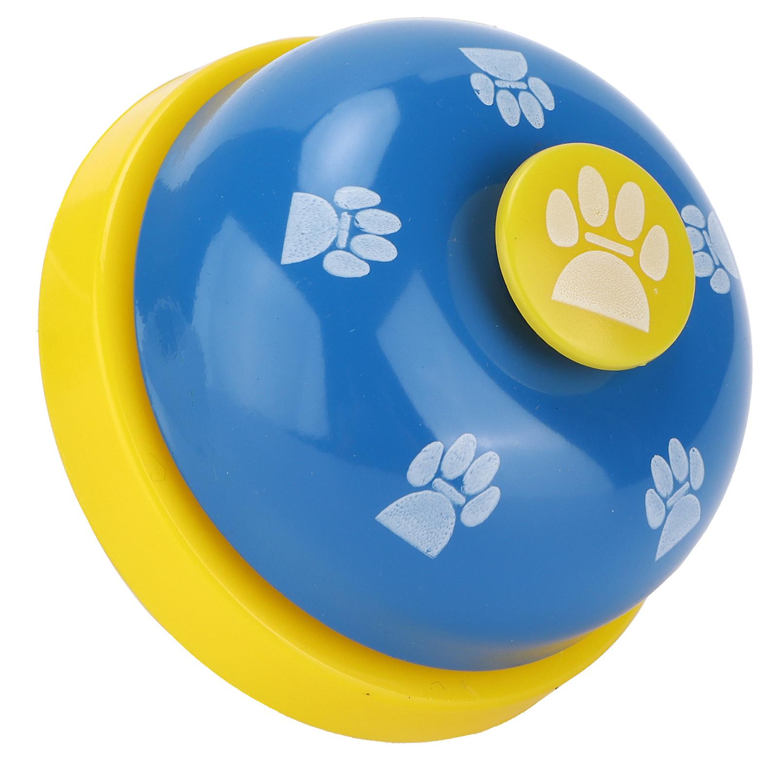 Pet Training Bell Portable Interactive Educational Dog Cat Bells Toys For Pet Training And Communicationyellow Base And Blue Cover