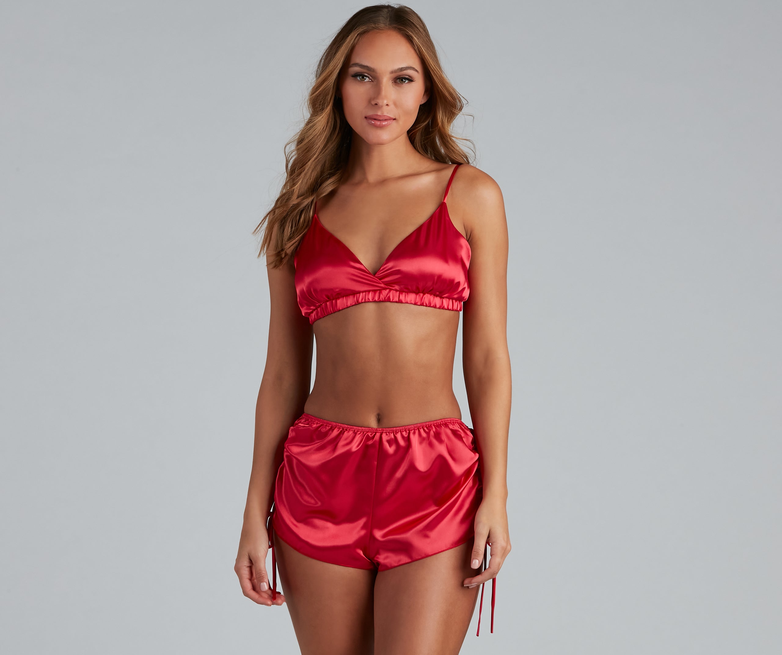 Sleek And Chic Satin Pajama Shorts