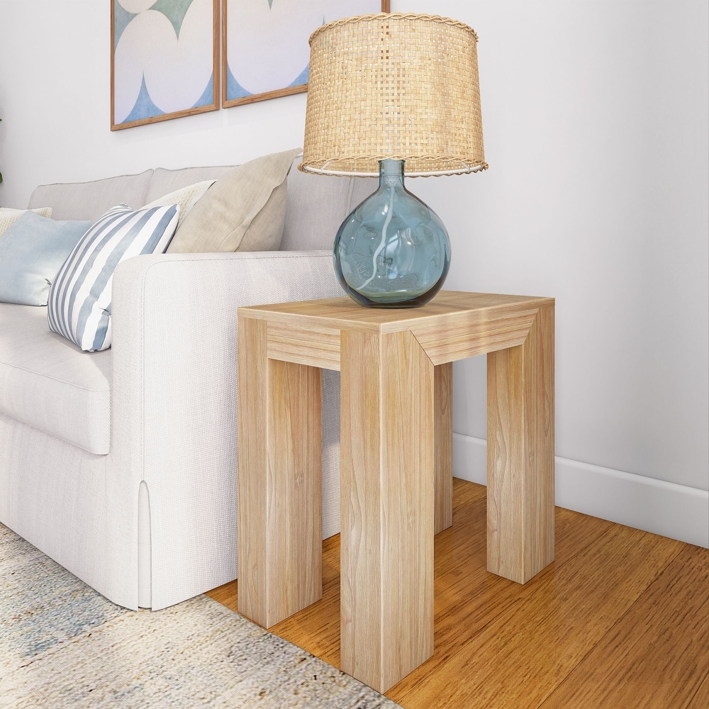 Plank and Beam Modern Rectangular Side Table   25