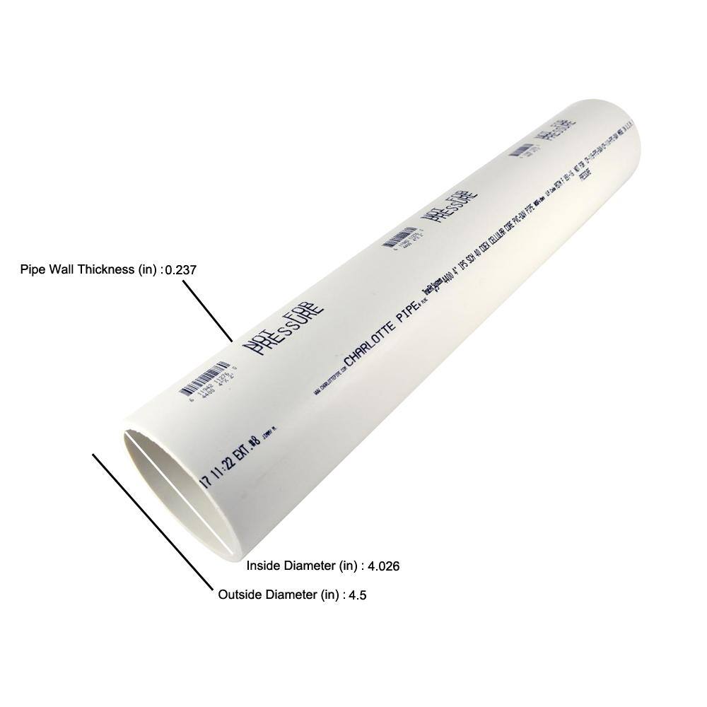 Charlotte Pipe 3 in. x 2 ft. DWV Schedule 40 Foam Core Pipe PVC 04300  0200