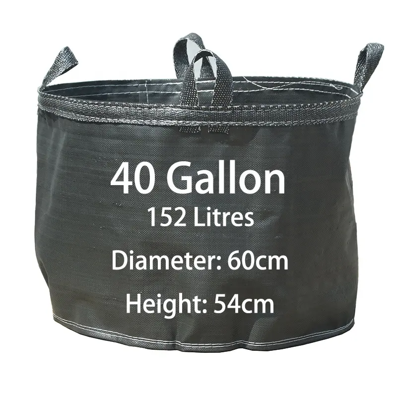 HOKBG Customized 40 gallon Eco Friendly Anti UV Woven polypropylene Fabric planter Bags garden pots   planters bags