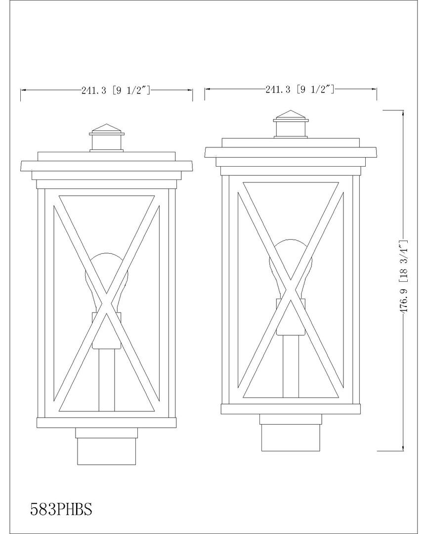 Z-Lite 583PHBSBK