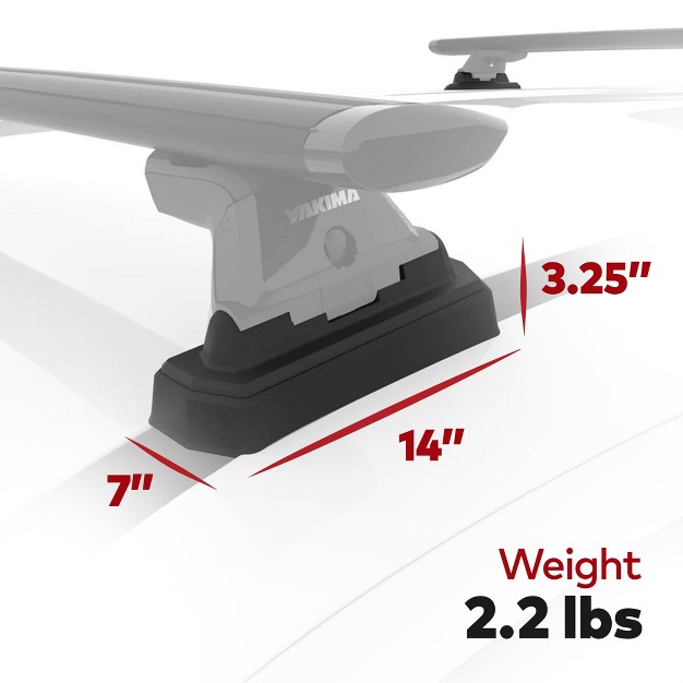 Yakima Landing Pad Fixed Point Tower Installation With 30 Inch Crossbar For Naked Rooftops Compatible With 2013 2014 Subaru Outback Set Of 4