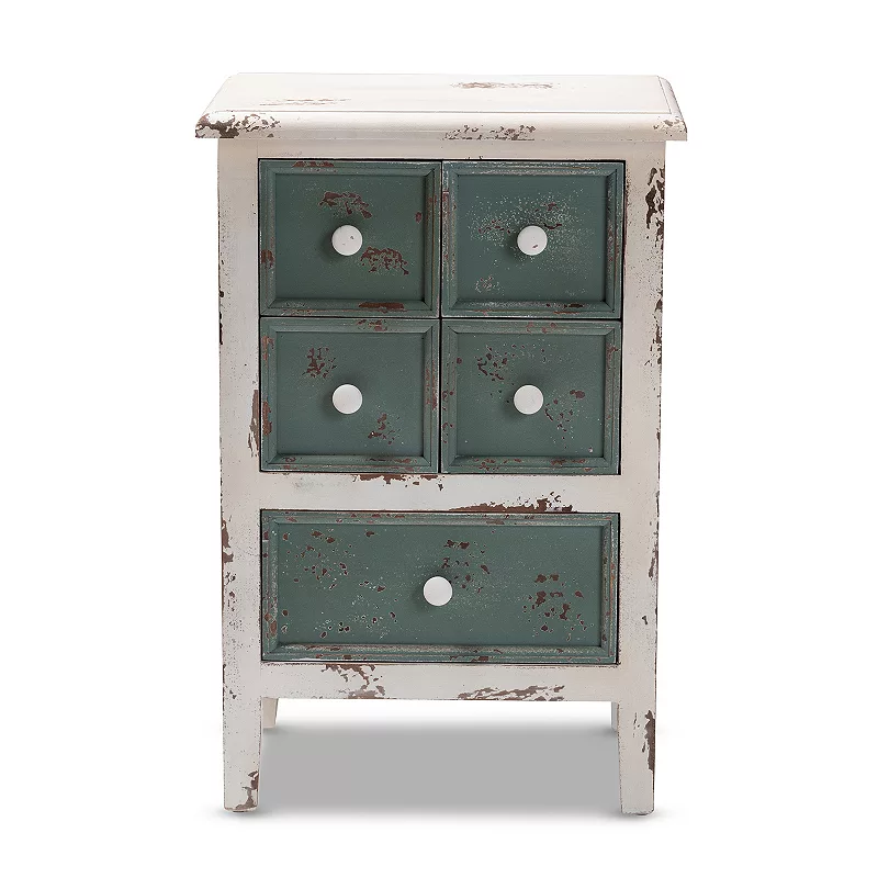 Baxton Studio Angeline Blue Storage Cabinet