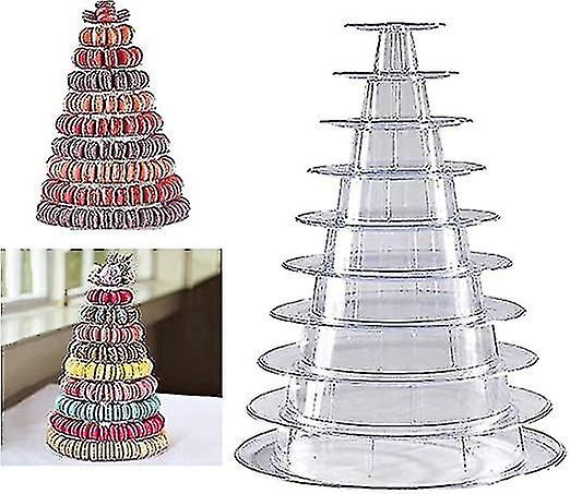 10 Tier Cupcake Holder Stand Round Macaron Tower Stand Clear Cake Display Rack For Wedding Birthday