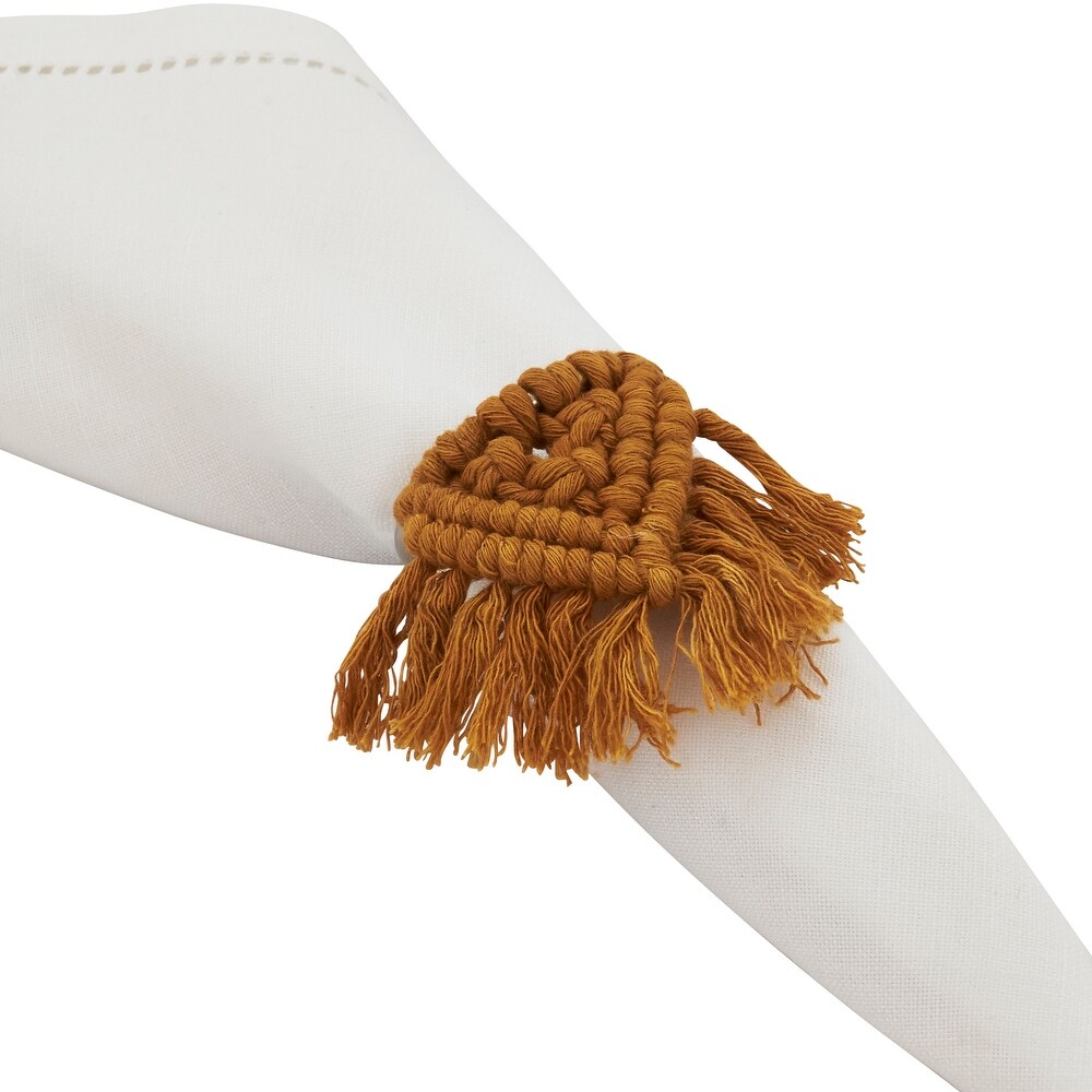 Napkin Rings With Braided Design (Set of 4)