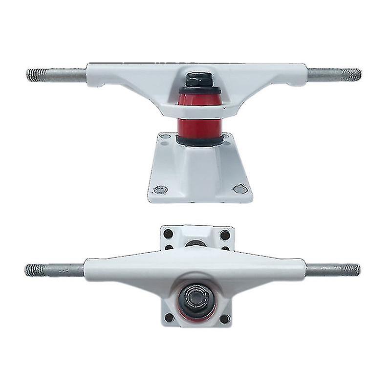 Naiwang Double-warped Skateboard Bracket Flash Wheel White Paint Bridge Set Bracket Skateboard Bridge Pu Wheel Bracket