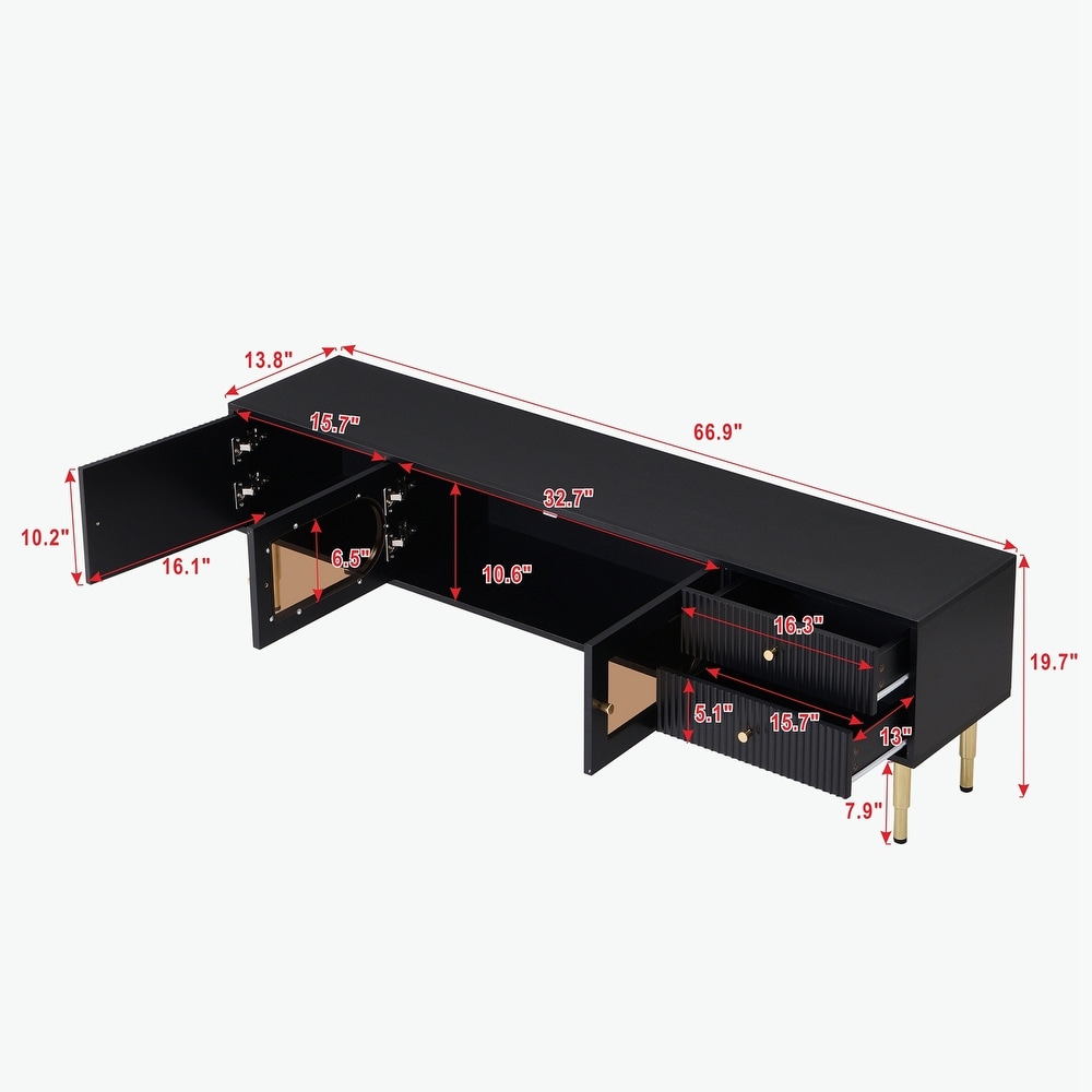 Entertainment Center with Multifunctional Storage Space