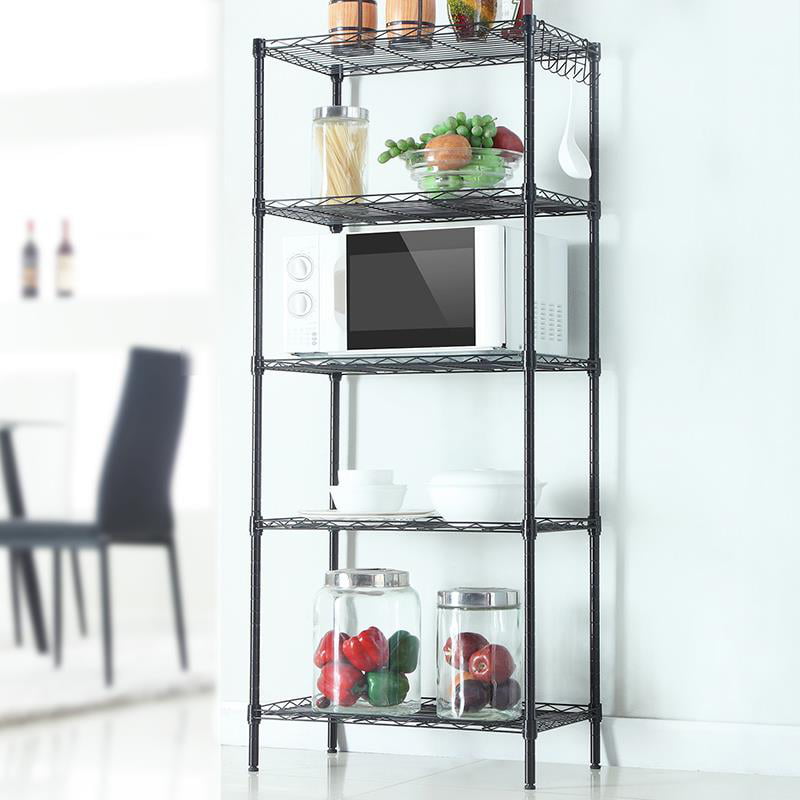 Zimtown Wire Shelving 5 Tier Metal Storage Rack Shelf 5 Shelf Shelves Unit Kitchen, Capacity for 550 lbs