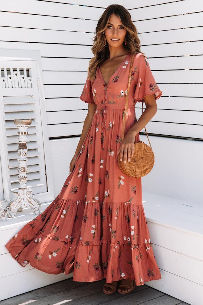 Hard To Miss Maxi Dress Rose