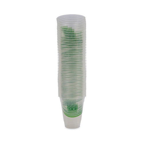 Eco-Products GreenStripe Renewable and Compostable Cold Cups， 12 oz， Clear， 50/Pack， 20 Packs/Carton (EPCC12GS)