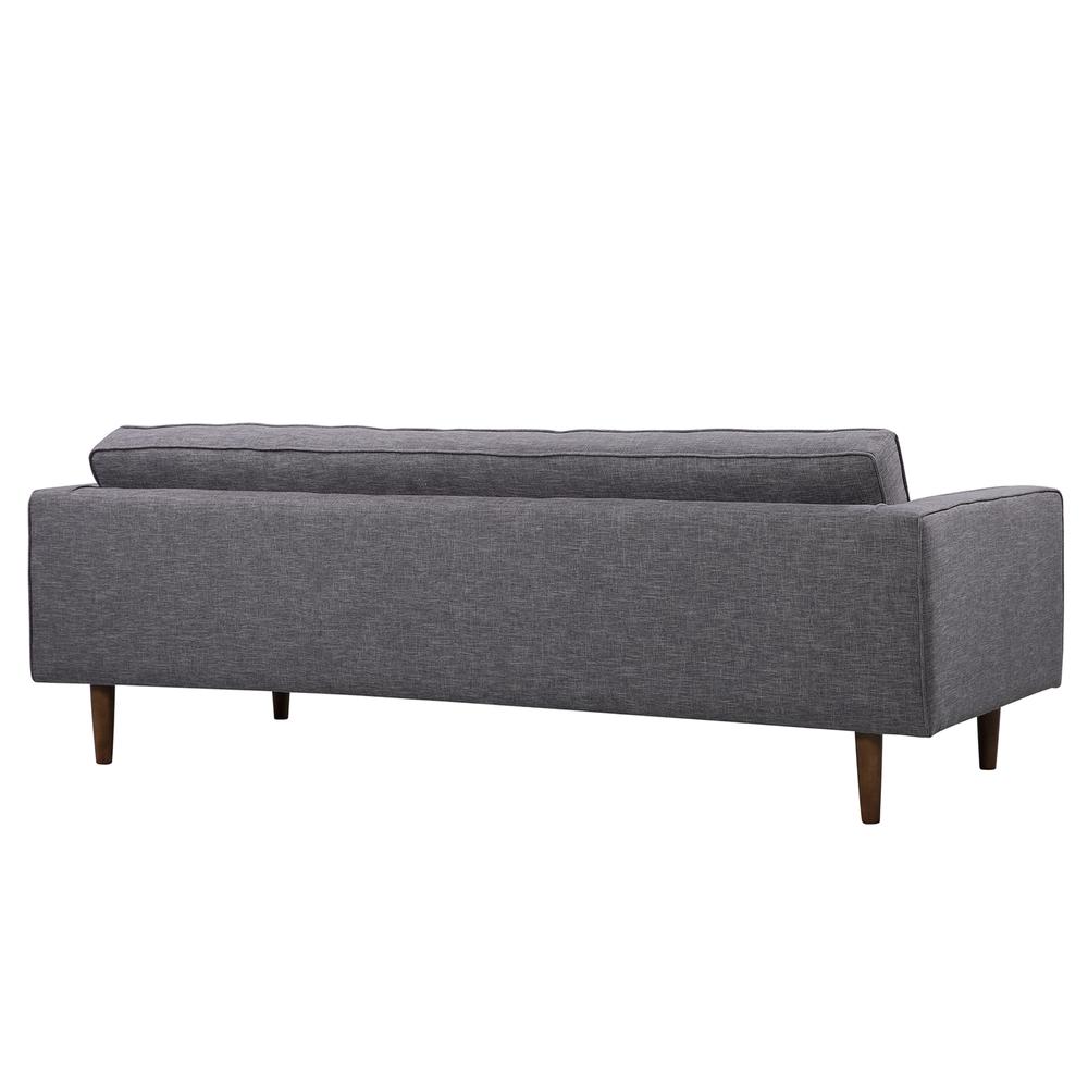 Element Sofa in Dark Gray Linen and Walnut Legs