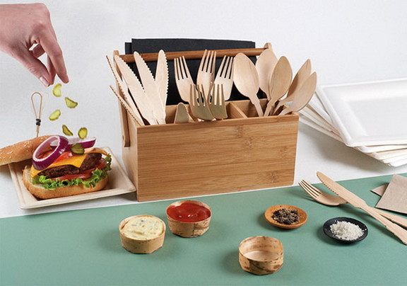 Packnwood Zebra Bamboo Leaf Mini's   Mini Catering...