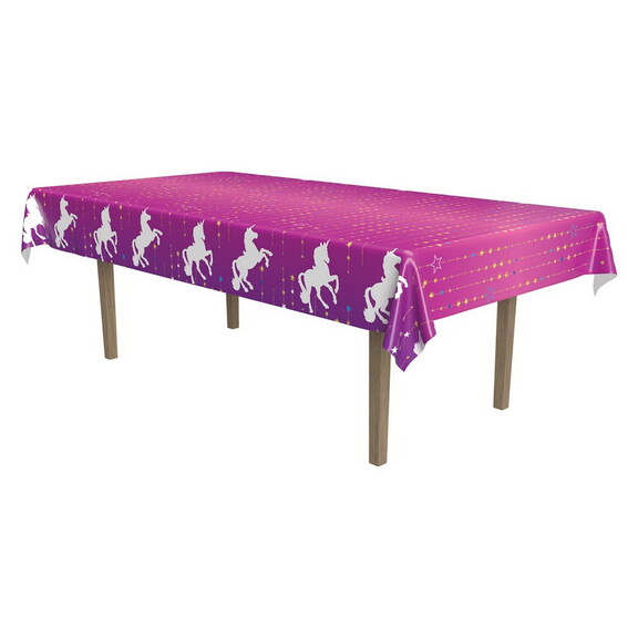 Beistle 53454 Unicorn Tablecover  plastic  54 x 1...