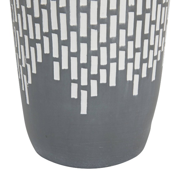 Set Of 2 Ceramic Mosaic Inspired Vase Gray Shopsmaniay