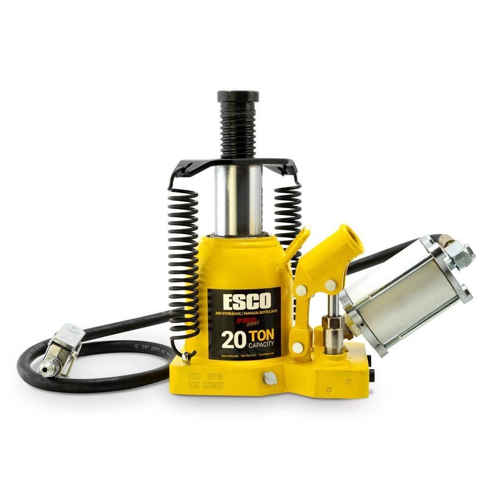 ESCO Pro Series 20 Ton Shorty Air Hydraulic Bottle Jack 10382