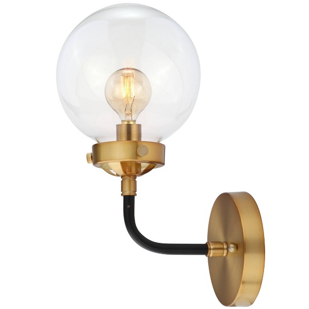 Caleb Brass Wall Sconce Black brass Jonathan Y