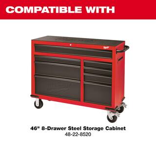 MW 46 in. 8-Drawer Steel Storage Top Chest in Red and Black 48-22-8510