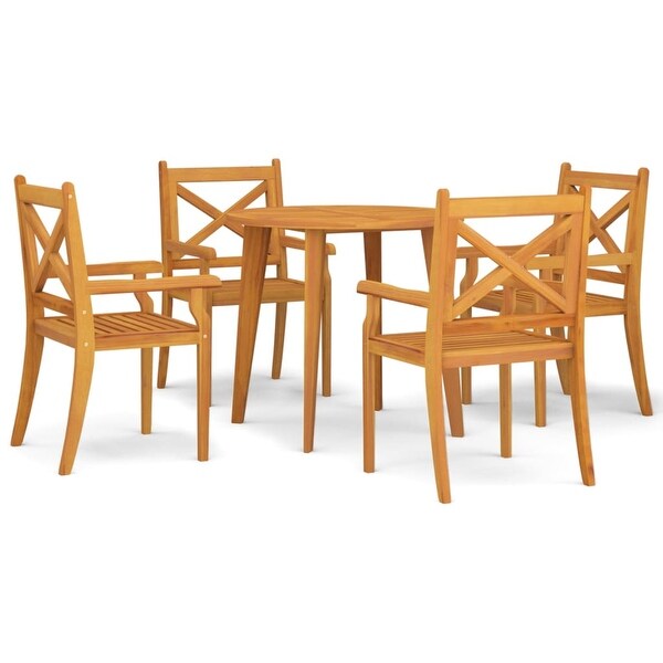 vidaXL 3/5/7/9 Piece Patio Dining Set Solid Wood Acacia