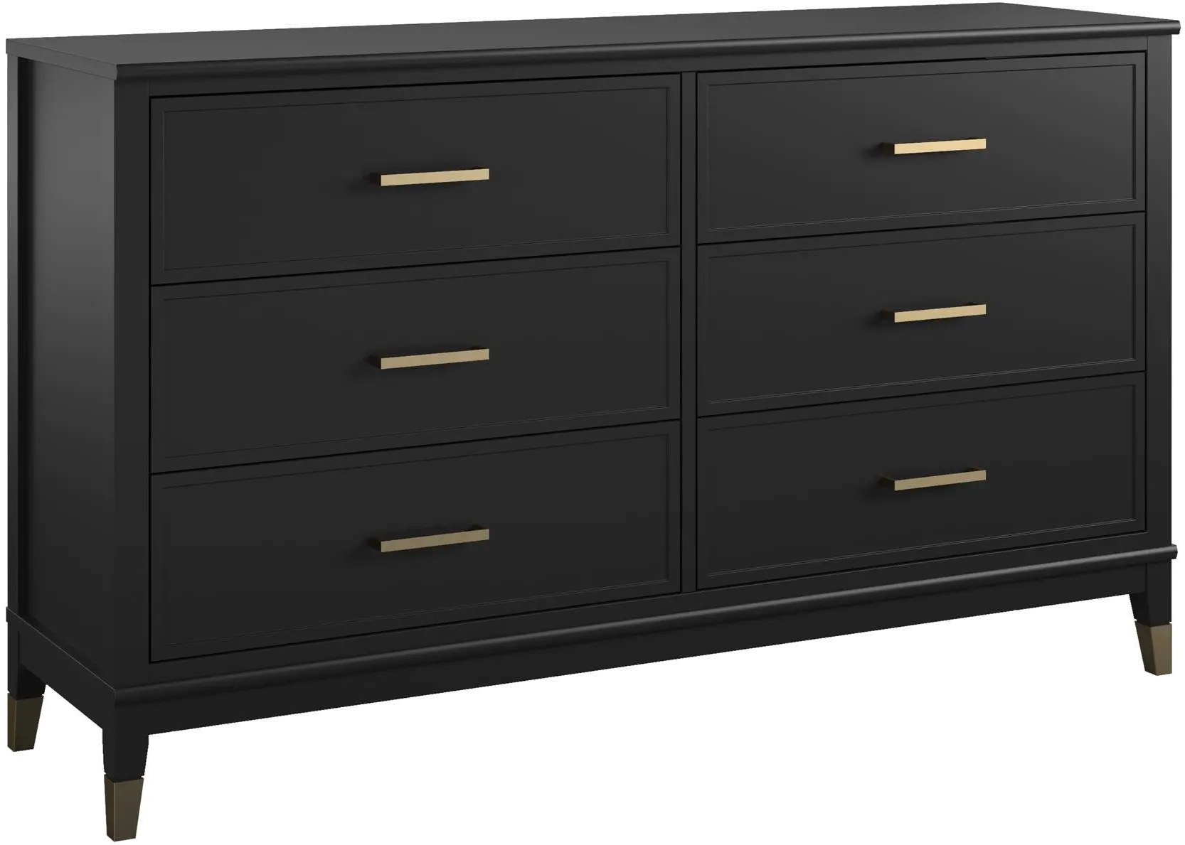 Westerleigh Black 6 Drawer Dresser