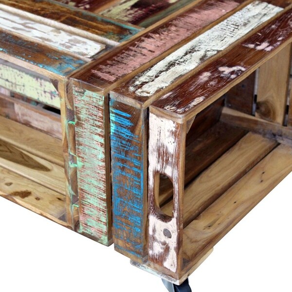 vidaXL Coffee Table Solid Reclaimed Wood 27.6