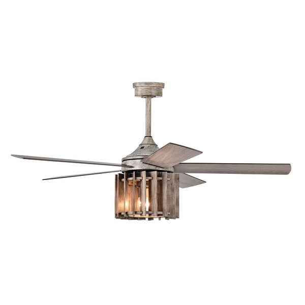 Olivia 52 Inch Distressed Wood Finish Ceiling Fan with Light Shopping - The Best Deals on Ceiling Fans | 40371728