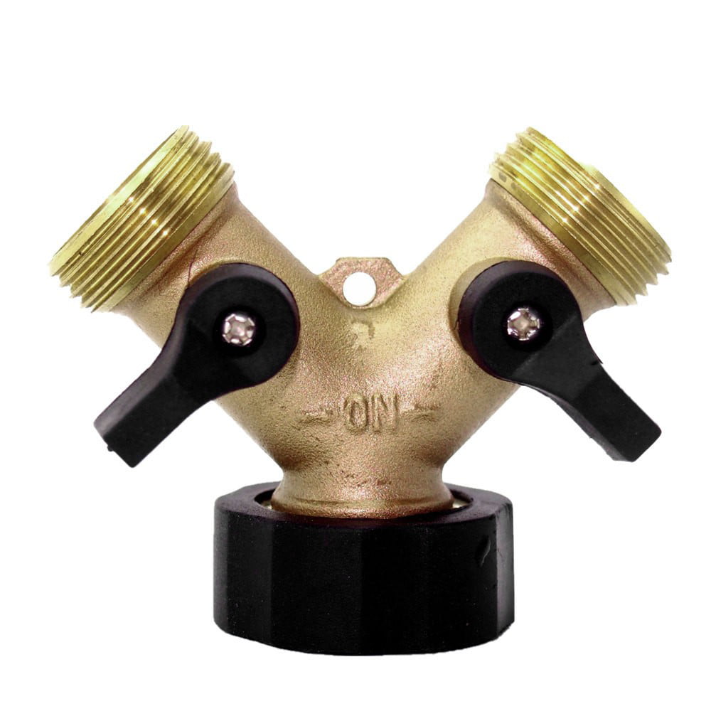 Jsaert Garden Hose Splitter Heavy-Duty 2 Way Solid Brass Y Female Connector