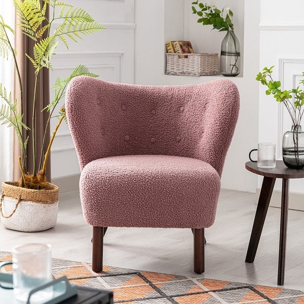 Modern Design Wingback Chairs with Solid Wood Legs