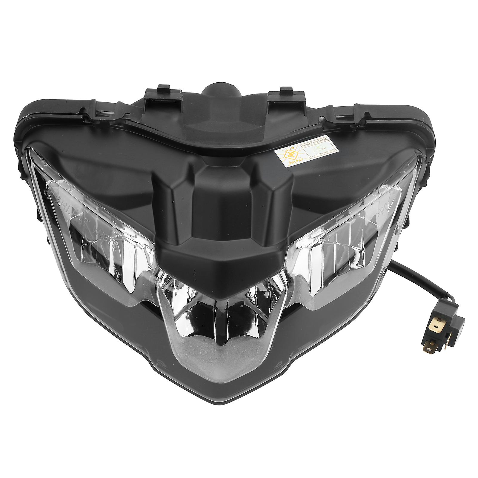 Headlight Led Motorcycle White Light Head Lamp Fit For Y15zr With H4 Plug Lentille Transparente