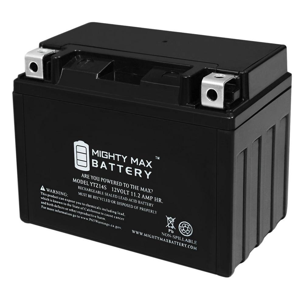 MIGHTY MAX BATTERY 12-Volt 11.2 Ah 230 CCA Rechargeable Sealed Lead Acid (SLA) Power Sport Battery YTZ14S