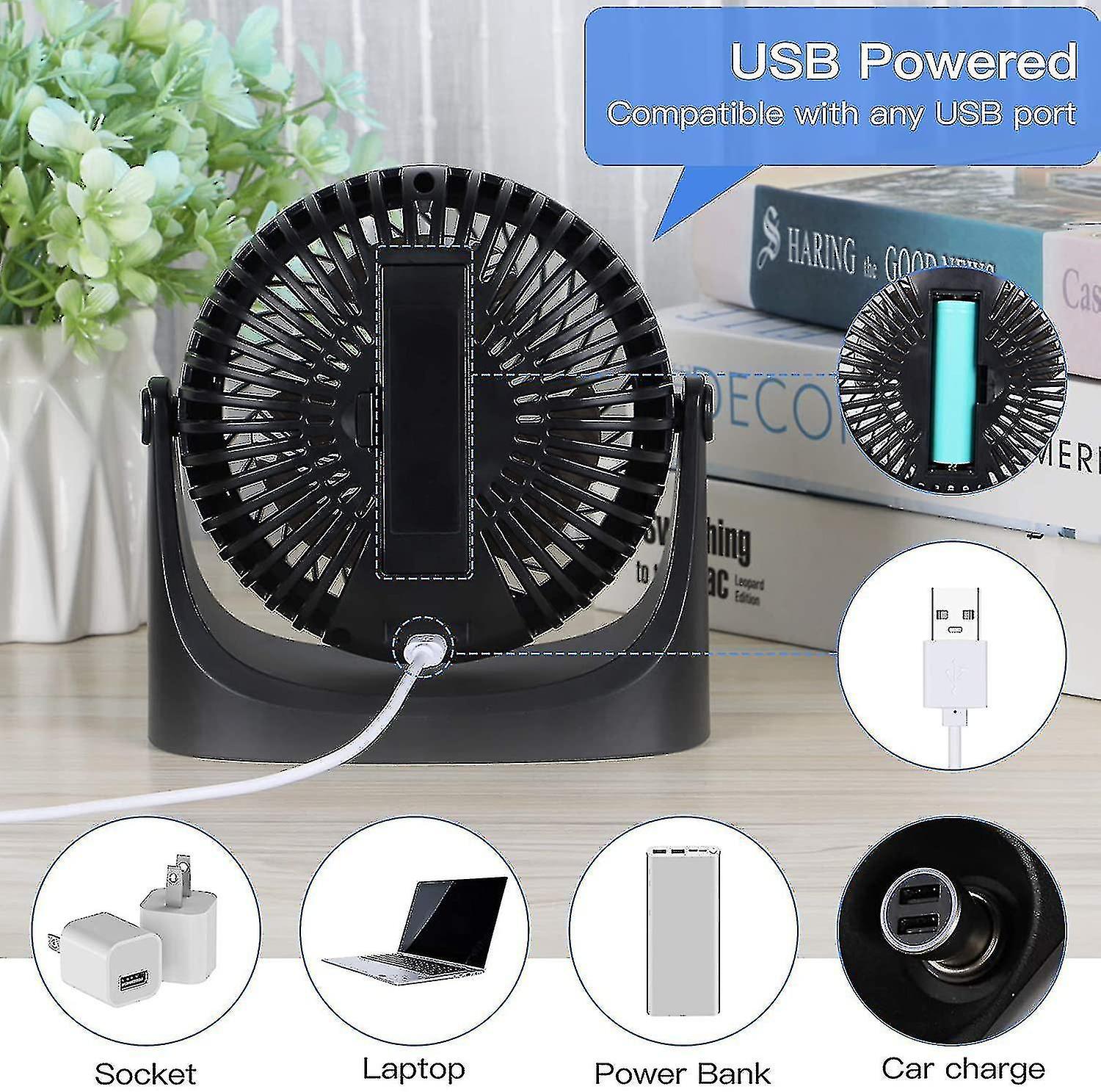 Usb Fan With Strong Airflow Quiet Operation Portable Fan Speed