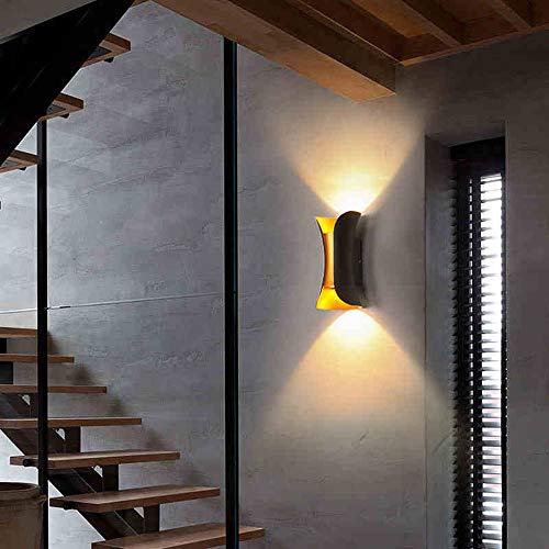 ROSYSKY Modern Led Wall Light 10w 3000K Outdoor Terrace Wall Lamp Outdoor Wall Sconces Waterproof Aluminum Exterior Lights Fixture Suitable for Bedroom, Porch, Courtyard, Garden