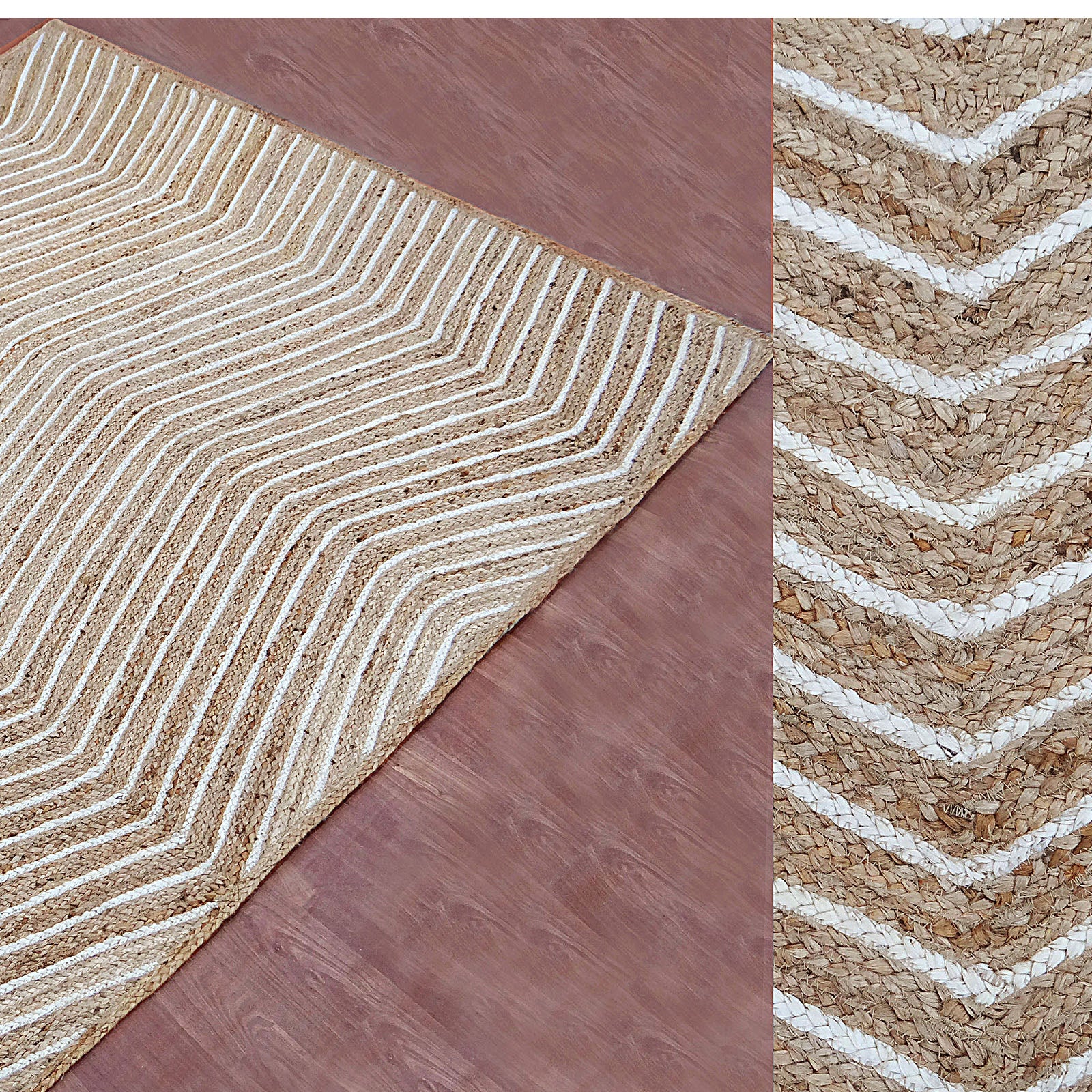 230X160 Cm Braided Handmade Jute Rug Jh-2341-L