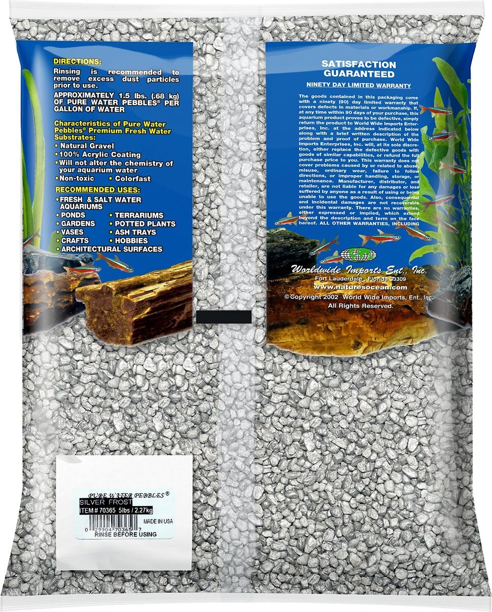 Pure Water Pebbles Frosted Aquarium Gravel， 5-lb bag