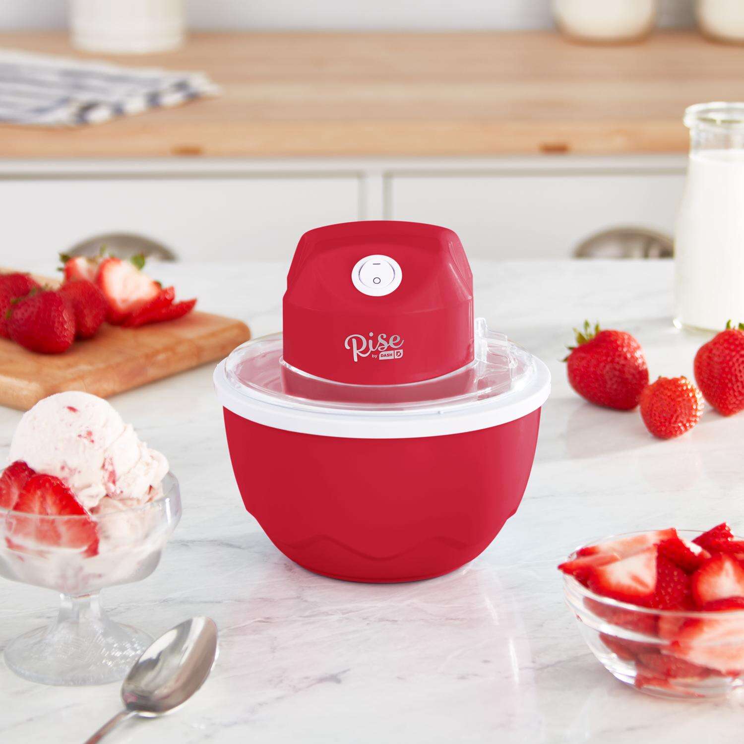 Rise by Dash Red 0.5 qt Ice Cream Maker 6.1 in. H X 6.3 in. W X 6.3 in. L