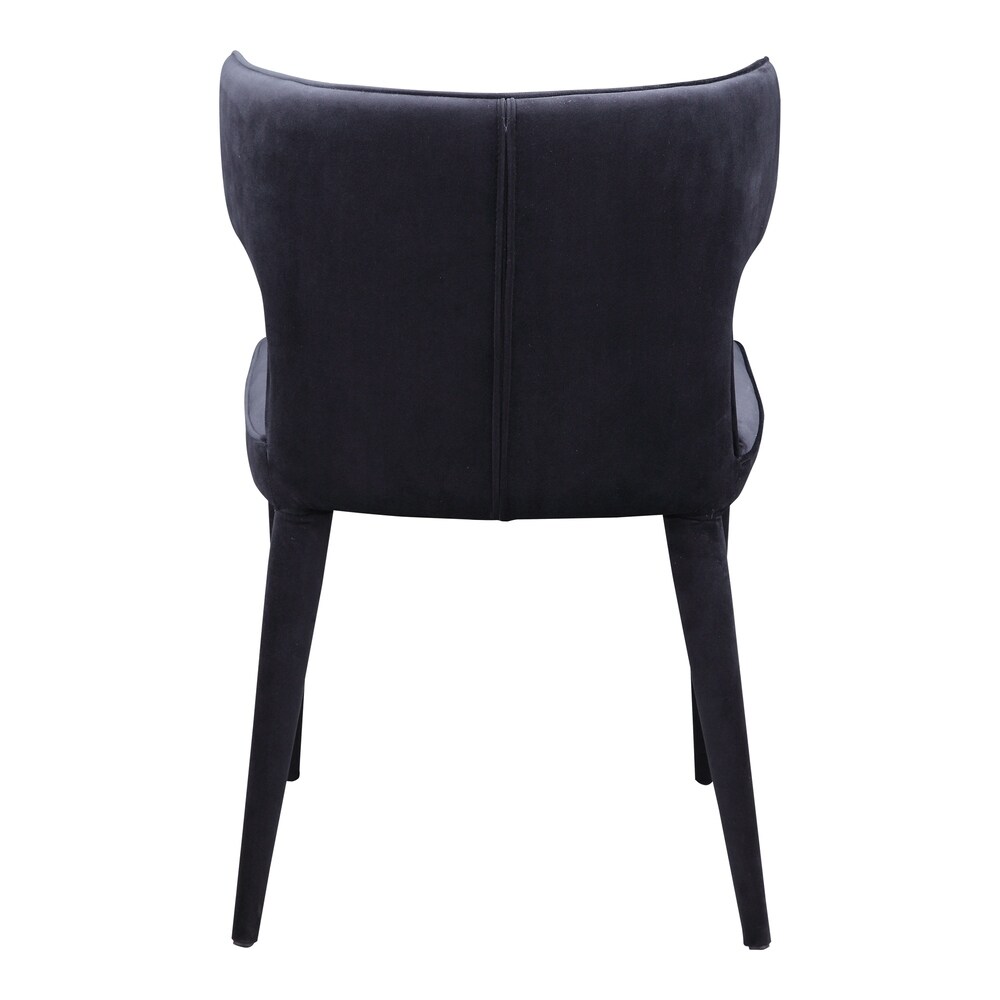 Aurelle Home Black Modern Hour Glass Dining Chair