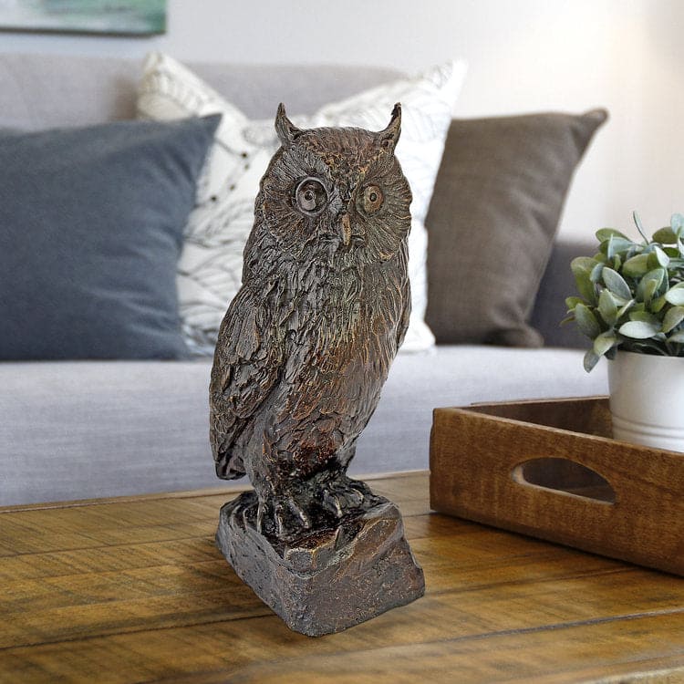 The Wise Owl Cast Bronze Garden Statue by Design Toscano