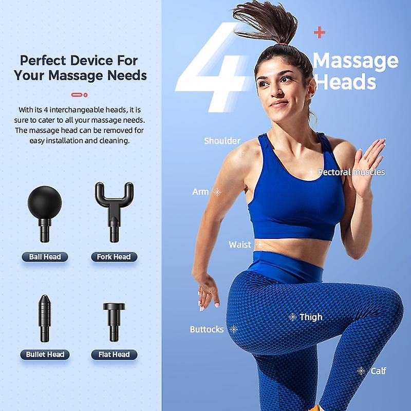 Mukasi Massage Gun Portable Percussion Pistol Massager For Body Neck Deep Tissue Muscle Relaxation Gout Pain Relief Fitness