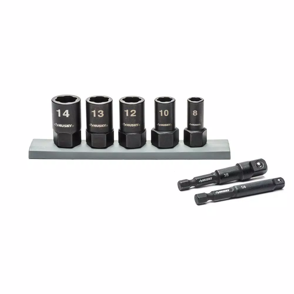 Husky Metric Dual Direction Extraction Socket Set (7-Piece) and#8211; XDC Depot