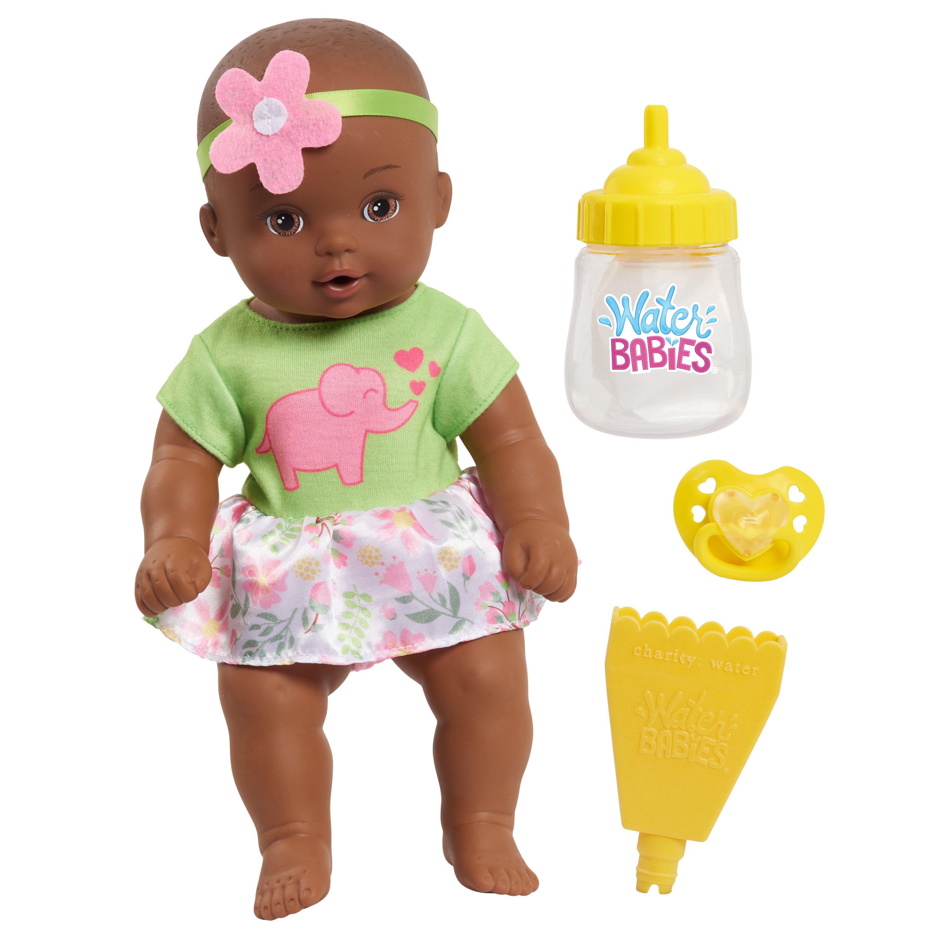 WaterBabies My First Baby Doll, Support a Partnership with charity: water, Water Filled Baby Doll,  Kids Toys for Ages 3 Up, Gifts and Presents