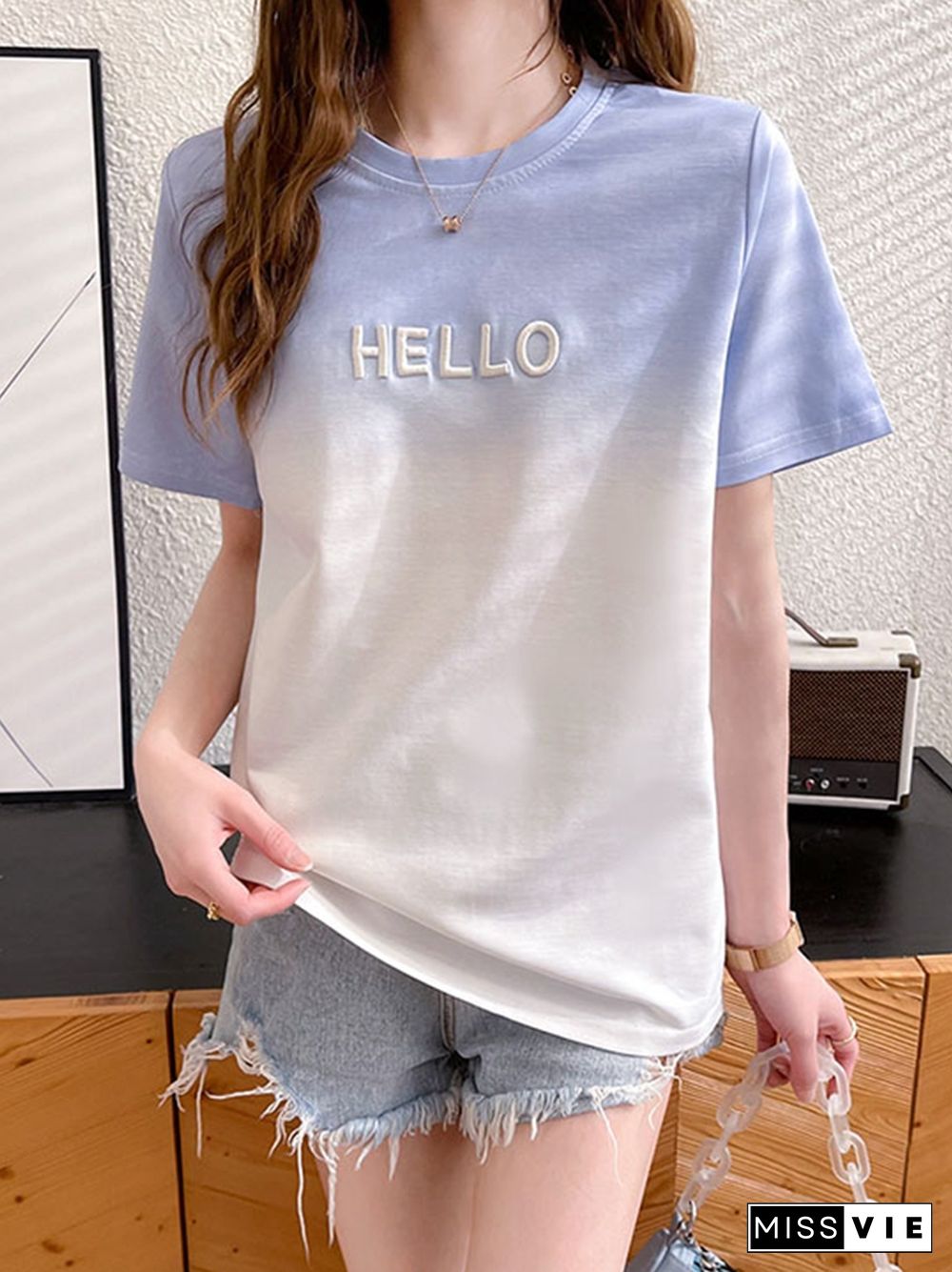 Bobokateer Fashion Summer Clothes For Women Tops Short Sleeve Cotton Woman Tshirts O-Neck Tee Shirt Femme T-Shirty Damskie